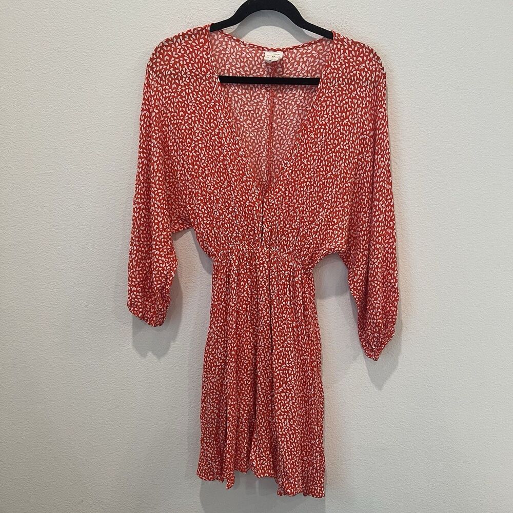 By Together Collection Multi Speckled Print Long Sleeve Dress Size: Small